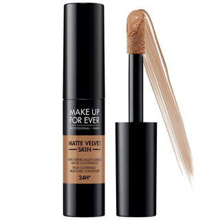 Matte Velvet Skin: 24 Hour Full Coverage Waterproof Concealer - Multi-Use Concealer for Dark Circles, Blemishes & Contouring Matte Velvet Skin Concealer: Full Coverage, 24 Hour Wear matte concealer, full coverage concealer, waterproof concealer, transfer-proof concealer, 24 hour concealer, multi-use concealer, concealer for oily skin, concealer for dark circles, contour concealer, long lasting concealer, concealer, makeup, face makeup, blemish coverage, dark circle concealer, oily skin, combination skin, fu