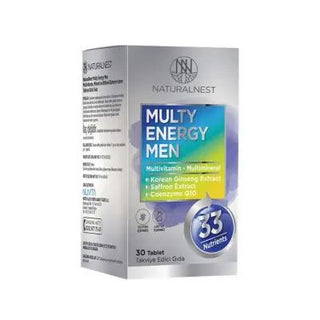 Naturalnest Multi Energy Men: Daily Multivitamin Supplement for Enhanced Energy, Immunity & Overall Health - 30 Tablets Naturalnest Multi Energy Men: Boost Energy & Immunity multivitamin for men, men's daily multivitamin, energy boosting vitamins, natural energy supplement, multivitamin with ginseng, immunity support vitamins, antioxidant supplement, men's health supplements, multivitamin, daily vitamin, men's health, energy boost, Ginseng, antioxidants, zinc, selenium, coenzyme q10, CoQ10, health supplemen