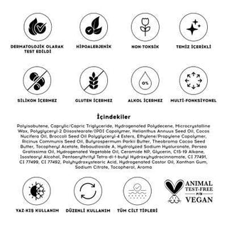 Cream Co. 3 in 1 Lip Balm - Hyaluronic Acid & Vegan Lip Care - Black Cherry Flavor Cream Co. 3 in 1 Lip Balm - Moisturizing & Vegan Lip Care 3 in 1 lip balm, hyaluronic acid lip balm, vegan lip care, moisturizing lip balm, black cherry lip balm, lip care, natural lip balm, vegan cosmetics, lip moisturizer, lip nourishment, lip color, dermatologically tested, alcohol-free, gluten-free