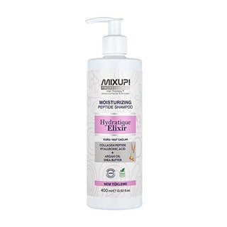 Mixup Moisturizing Shampoo Hydratique Elixir Peptit - Hydrating Shampoo for Dry Hair with Argan Oil & Shea Butter - 13.53 fl oz Mixup Moisturizing Shampoo for Dry Hair - 13.53 fl oz moisturizing shampoo, hydrating shampoo for dry hair, argan oil shampoo, shea butter shampoo, collagen peptide hair care, hyaluronic acid hair care, dry hair solution, nourishing shampoo, hair care, hair moisturizer, dry hair repair, hair hydration, natural hair care, argan oil hair care, shea butter hair care