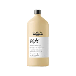 L'Oreal Professionnel Paris Absolut Repair Shampoo for Damaged Hair - 1500ml Large Volume, Professional Hair Care L'Oreal Absolut Repair Shampoo - Repair Damaged Hair L'Oreal Professionnel Paris, Absolut Repair Shampoo, Damaged Hair Repair, Professional Hair Care, Large Volume Shampoo, Hair Care, Repair Shampoo, Professional Hair Products, Hair Repair Treatment, Healthy Hair, Hair Nourishment, Salon Quality Hair Care