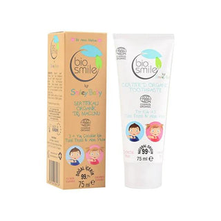 Bio Smile Natural Children's Toothpaste with Aloe Vera & Tutti Frutti Flavor - Fluoride-Free, Organic Kids Oral Care Bio Smile Natural Kids Toothpaste - Organic & Fluoride-Free Children's toothpaste, Natural toothpaste for kids, Organic children's oral care, Fluoride-free toothpaste, Tutti frutti flavored toothpaste, Kids oral hygiene, Natural oral care products, Chemical-free toothpaste, Aloe vera toothpaste, Xyletol toothpaste, Biosmile by Smileybaby certified