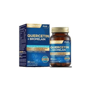 Nutraxin Quercetin Plus Bromelain Dietary Supplement - Natural Anti-Inflammatory & Immune Support for Adults Nutraxin Quercetin Plus Bromelain - Natural Immune Support Quercetin supplement, Bromelain tablets, Natural anti-inflammatory, Immune system support, Dietary supplement for adults, Health supplements, Natural health products, Anti-inflammatory supplements, Immune boosters, Gluten-free, Soy-free, Milk product-free, Synthetic preservative-free, Adults health, Wellness supplements