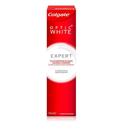 Colgate Expert White Teeth Whitening Toothpaste - 75ml, Removes Deep Stains & Yellowing, Whitens Teeth in 5 Days