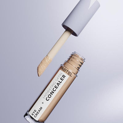Pastel Makeup Eye Cream + Hydrating Concealer: Brighten, Cover Dark Circles & Hydrate - Long Lasting Satin Finish for Ti