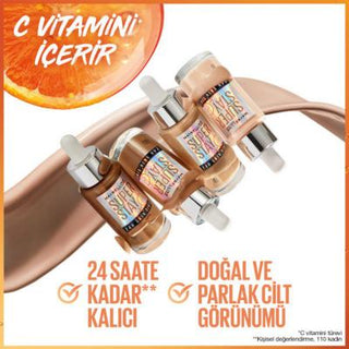 Maybelline New York Super Stay Skin Tint Foundation - Lightweight, 24 Hour Coverage, Vitamin C Enriched Maybelline Super Stay Skin Tint - 24hr Lightweight Foundation Maybelline Super Stay Skin Tint, Lightweight Foundation, 24 Hour Foundation, Vitamin C Foundation, Natural Finish Makeup, Foundation Makeup, Long Lasting Makeup, All Skin Types, Radiant Finish, Luminous Foundation, Maybelline Foundation, New York Makeup, Everyday Makeup, Special Occasion Makeup