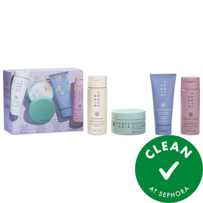 Fenty Beauty by Rihanna The Mini Maintenance Crew Universal Hair Start'R Kit - Vegan Hair Care Kit with Replenicore-5 fo