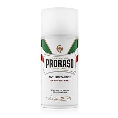 Proraso Green Tea Shaving Cream for Sensitive Skin: Soothing, Natural Men's Shaving Foam - 10.14 fl oz