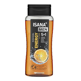 Isana Men 5-in-1 Energizing Shower Gel - Refreshing, Moisturizing, Dermatologically Tested - 10.14 fl oz Isana Men 5-in-1 Shower Gel - Energizing & Moisturizing mens shower gel, 5 in 1 shower gel, energizing shower gel, dermatologically tested shower gel, climate-neutral shower gel, shower gel for men, multi-functional shower gel, taurine shower gel, refreshing shower gel, moisturizing shower gel, eco-friendly shower gel, sensitive skin shower gel, travel shower gel, daily shower gel