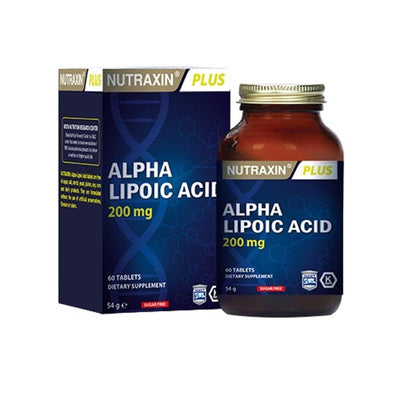 Nutraxin Alpha Lipoic Acid 200mg Supplement - 60 Tablets | Antioxidant Support for Overall Wellness