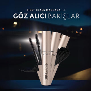 Note First Class Mascara: Extreme Volume & Length - Smudge-Proof, Long-Lasting Black Mascara for Dramatic Lash Enhancement Note First Class Mascara: Volume & Length | Smudge-Proof mascara, volumizing mascara, lengthening mascara, smudge-proof mascara, long-lasting mascara, black mascara, eye makeup, lash enhancement, first class mascara, hacim ve uzatma etkili maskara, volume mascara, length mascara, smudge proof, long lasting, eye lashes, makeup, cosmetics, beauty, dramatic lashes, curling mascara, eye mak