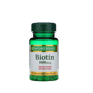 Nature's Bounty Biotin 1000 mcg Supplement for Hair, Skin, and Nail Health - 100 Tablets Nature's Bounty Biotin 1000 mcg - Hair, Skin, Nail Support Biotin supplement, Hair growth support, Skin and nail health, Nature's Bounty Biotin, Dietary supplement 1000 mcg, Hair care, Skin care, Nail care, Health supplements, Wellness products, Beauty supplements