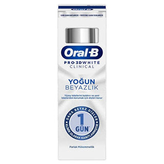 Oral B Pro 3D White Clinical Intensive Whitening Toothpaste for Sensitive Teeth - 2.54 fl oz Oral B Pro 3D White Toothpaste for Sensitive Teeth whitening toothpaste, Oral B Pro 3D White, intensive whitening, ionic toothpaste, sensitive teeth toothpaste, Oral B, oral care, teeth whitening, sensitive teeth, dental care, cosmetic dentistry, smile brightening, stain removal