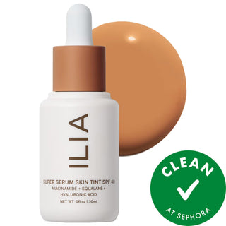 Ilia Super Serum Skin Tint SPF 40: Dewy Coverage, Hydrating Hyaluronic Acid & Niacinamide for Radiant Skin - Vegan & Cruelty-Free Ilia Super Serum Skin Tint SPF 40: Radiant, Hydrated Skin tinted serum foundation, SPF 40 foundation, vegan foundation, cruelty-free foundation, hyaluronic acid foundation, niacinamide serum, light coverage foundation, dewy finish foundation, skincare makeup, mineral SPF foundation, foundation, tinted serum, SPF 40, vegan, cruelty-free, hyaluronic acid, niacinamide, light coverag