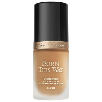 Too Faced Born This Way Natural Finish Longwear Liquid Foundation - Oil-Free, Vegan, Gluten-Free Makeup for Flawless Cov