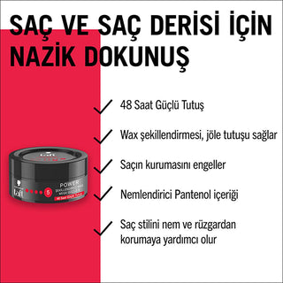 Taft Power: Caffeine Infused Hair Styling Wax - Mega Strong 48H Hold, Humidity & Wind Protection - Long Lasting Men's Hair Wax Taft Power Hair Wax: Mega Strong Hold, Long Lasting Style hair styling wax, strong hold hair wax, caffeine hair wax, long lasting hair wax, men's hair wax, hair wax for humidity, Taft hair wax, hair styling products, best hair wax for men, styling wax for strong hold, hair wax, men's styling, strong hold, caffeine, humidity protection, wind protection, hair care, styling products, 4