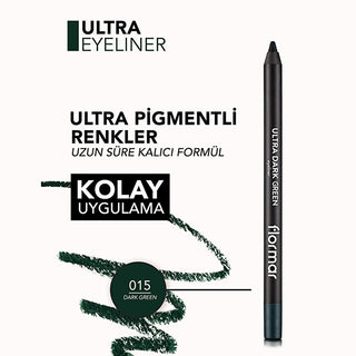 Flormar Ultra Matte Eye Pencil - High Pigment, Soft Tip, 014 Dark Green Flormar Ultra Matte Eye Pencil - Intense Color & Precision Matte Eye Pencil, High Pigment Eye Makeup, Soft Tip Eye Pencil, Flormar Eye Makeup, Matte Finish Cosmetics, Eye Makeup Essentials, Cosmetic Pencil, Makeup for Eyes, Long-Lasting Eye Color, Precise Eye Makeup, Everyday Makeup, Special Occasion Makeup, Eco-Friendly Packaging, Wooden Pencil Makeup, Dramatic Eye Look, Smoky Eye Makeup