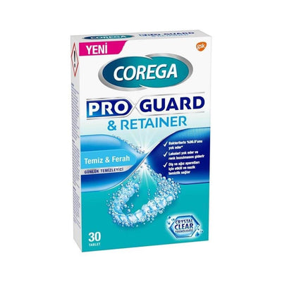Corega Proguard Denture & Retainer Cleaning Tablets: Kills 99.9% Bacteria, Removes Stains & Discoloration for Fresh, Cle