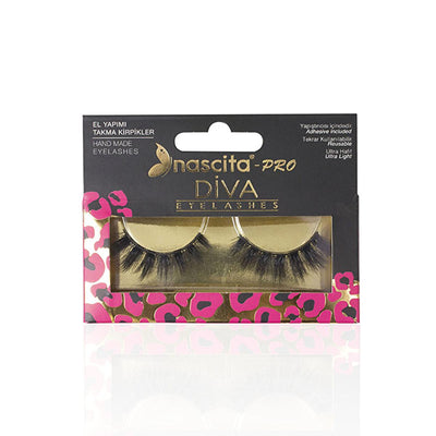 Nascita Diva False Eyelashes S 118 - 3D, Handmade, Black Lashes for Dramatic Eye Enhancement