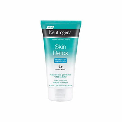 Neutrogena Skin Detox Peeling Gel: Refreshing Facial Cleanser with Glycolic Acid - Gentle Exfoliation, Deep Pore Cleansi