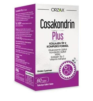Orzax Joint Health Supplement - 60 Tablets with Glucosamine, Chondroitin, MSM & Type II Collagen Orzax Joint Health Supplement - 60 Tablets Joint Health Supplement, Glucosamine Chondroitin MSM, Type II Collagen Supplement, Dietary Supplement for Joints, Gluten-Free Joint Support, Joint Pain Relief, Natural Joint Health, Joint Mobility Support, Dietary Supplement, Health Supplements, Joint Care, Orzax Cosakondrin Plus