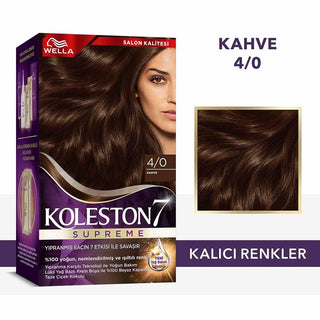 Wella Koleston Supreme 4/0 Kahve Hair Dye: Long Lasting, Intense Color & Gray Hair Coverage with Damage Repair - At Home Hair Color Kit Wella Koleston 4/0 Kahve: Long Lasting Hair Color & Gray Coverage hair dye, hair color, permanent hair dye, at home hair color, hair coloring kit, long lasting hair color, gray hair coverage, Wella Koleston Supreme, 4/0 kahve, damage repair hair color, Wella hair dye, Koleston Supreme, kahve, brown hair dye, at-home hair color, hair color kit, gray coverage, hair repair, oi