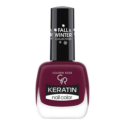 Golden Rose Keratin Nail Polish - Long Lasting Vibrant Color for Fall & Winter - Shade 218