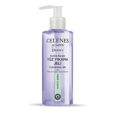 Celenes Derma Acne-Fighting Face Wash Gel with Salicylic Acid & Niacinamide - 8.45 fl oz