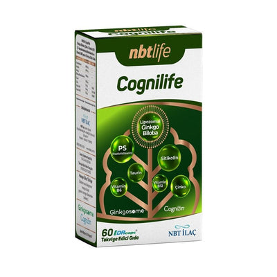 NBTLife Cognilife Brain Health Supplement - 60 Capsules, Cognitive Support with Citicolin, Ginkgo Biloba, and Phosphatid