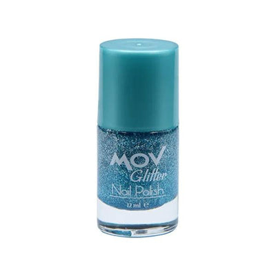 Mov Glitter Nail Polish - Shiny Mavi Finish for Nail Art Designs