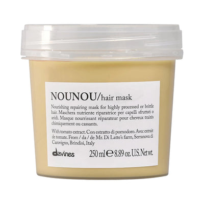 Davines NOUNOU Repair Hair Mask: Deeply Hydrates & Repairs Damaged Hair, Sulfate-Free, Color Safe - Restores Shine and P