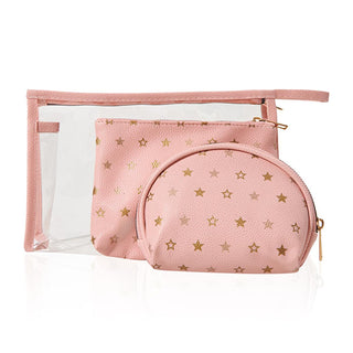 Eklips 3-Piece Handbag Set - PVC Clear Outer Bag with Faux Leather Inner Bags Eklips 3-Piece Handbag Set - Stylish & Organized handbag set, PVC handbag, faux leather bags, clear purse, multi-compartment bag, women's accessories, fashion handbags, organized carry, stylish bags, coordinated bags, PVC material, faux leather, various sizes, handbag organization, fashion accessories, women's handbags