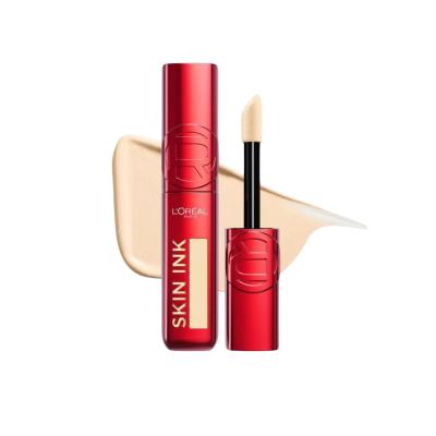 L'Oreal Paris Skin Ink Concealer Foundation 100: High Coverage, Natural Finish & Long Lasting Liquid Foundation for Flaw