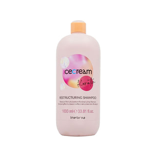 Inebrya Ice Cream Keratin Restructuring Shampoo - 1000ml Large Capacity for Damaged Hair Repair Inebrya Keratin Shampoo for Damaged Hair Repair Keratin shampoo, Hair restructuring shampoo, Large capacity shampoo, Inebrya Ice Cream shampoo, Keratin hair care products, Hair repair, Damaged hair care, Chemically treated hair, Hair restructuring, Pleasant scent shampoo, Economical shampoo, Long-lasting hair care, Hair health, Manageable hair, Healthy hair, Hair care routine, Daily shampoo, Gentle shampoo