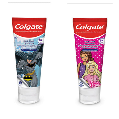 Colgate Barbie Batman Children's Toothpaste: Fun Fluoride Protection for Kids, Cavity Defense - 75ml