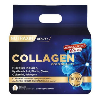 Nutraxin Collagen Gold 10,000mg: Premium Collagen Supplement for Radiant Skin, Strong Hair & Nails - 60 Sachets Nutraxin Collagen Gold: 10,000mg for Radiant Skin & Stronger Hair collagen supplement, collagen powder, anti-aging supplement, skin health supplement, hair and nail supplement, Nutraxin collagen, collagen sachets, 10000mg collagen, best collagen supplement, collagen, supplements, beauty supplements, skin elasticity, wrinkle reduction, anti-aging, hair growth, nail strength, beauty, health, wellnes