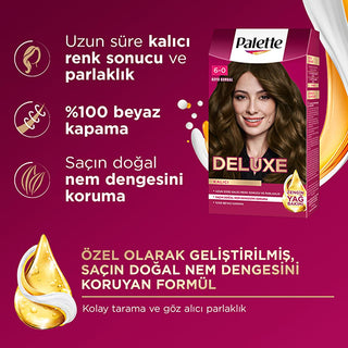 Palette Deluxe Dark Ash Blonde Hair Dye: Long Lasting Color & Shine, Deep Conditioning Micro Oils (Koyu Kumral Saç Boyası) Palette Deluxe Dark Ash Blonde Hair Dye | Long Lasting Color hair dye, dark ash blonde hair dye, koyu kumral saç boyası, long lasting hair color, hair color with oil, palette deluxe, permanent hair dye, hair dye for shine, hair color, ash blonde dye, dark blonde dye, hair coloring, hair care, beauty, personal care, long-lasting color, vibrant hair, deep conditioning, micro oils, shine, 
