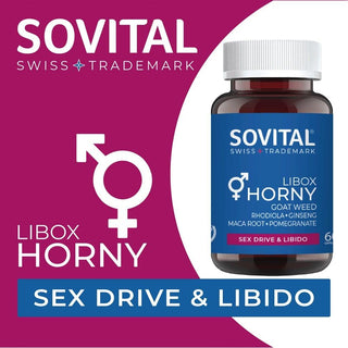 Sovital Libox Horny Dietary Supplement for Libido & Vitality - 60 Capsules, Ginseng & Horny Goat Weed Extract Sovital Libox Horny - Natural Libido & Vitality Supplement dietary supplement for libido, herbal sexual health support, natural vitality enhancer, Ginseng and Horny Goat Weed supplement, sexual wellness capsules, adults seeking natural libido boost, herbal supplements for energy, sexual health support capsules, natural libido enhancer, vitality supplement, Ginseng benefits, Horny Goat Weed benefits,