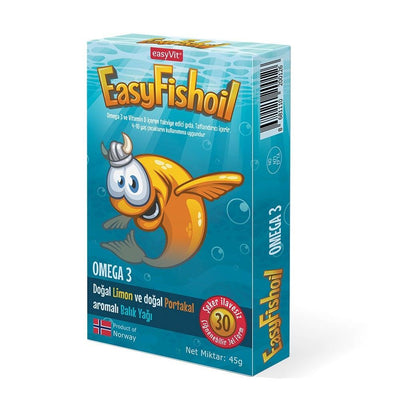 EasyFishoil Omega-3 Chewable Gummies for Kids - Sugar-Free, Orange & Lemon Flavor - Supports Heart, Brain & Eye Health