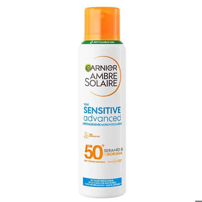 Garnier Ambre Solaire SPF50+ Sunscreen Mist: Advanced Hypoallergenic UVA/UVB Protection for Sensitive Skin - Lightweight