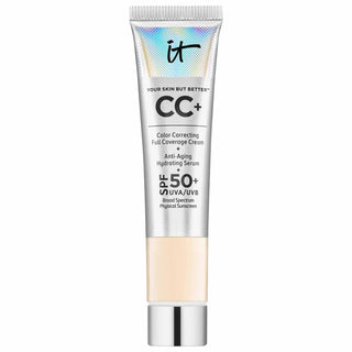 IT Cosmetics CC+ Cream: Full Coverage Color Correcting Foundation with SPF 50+ - Hydrating, Anti-Aging, and Blemish Camouflaging Makeup IT Cosmetics CC Cream: Full Coverage, SPF 50+ Foundation CC Cream, Color Correcting Foundation, Full Coverage Foundation, SPF 50 Foundation, Anti-Aging Foundation, Hydrating Foundation, Foundation for acne scars, Foundation for wrinkles, Foundation for redness, Best full coverage foundation, Full coverage makeup, Sun protection, Anti-aging, Acne scars, Wrinkles, Redness, Da