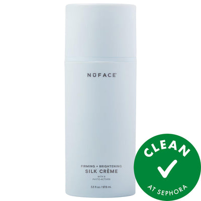 NuFACE Firming and Brightening Silk Crème - Microcurrent Serum for Anti-Aging Skincare, Facial Hydration & Clean Skincar