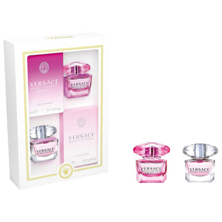 Versace Mini Bright Crystal and Bright Crystal Absolu Set - Luxury Fragrance Gift Set for Women Versace Mini Bright Crystal Gift Set - Luxury Fragrance for Women Versace Bright Crystal Fragrance Set, Miniature Perfume Gift Set, Bright Crystal Absolu Eau de Parfum, Bright Crystal Eau de Toilette, Women's Luxury Fragrance Set, Fragrance Gift, Travel Perfume, Luxury Fragrance, Versace Fragrance, Gift for Her, Perfume Set, Miniature Fragrance