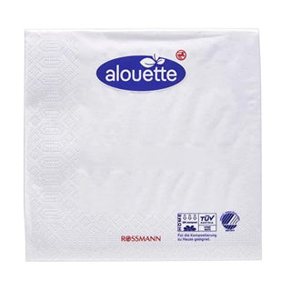 Alouette White Paper Napkins, 20-Pack - Disposable Dinner Napkins for Household & Events Alouette White Paper Napkins - 20 Pack paper napkin, white napkin, disposable napkin, dinner napkin, table napkin, household essentials, event supplies, party essentials, dinner party, social gatherings, family meals, absorbent napkins, convenient tableware