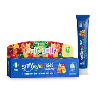Smile Yes Kids Fruit Jelly Toothpaste: Natural, Fluoride & SLS Free for Ages 3-6 - Gentle & Fun Oral Care Smile Yes Kids Toothpaste: Natural, Fluoride-Free Oral Care kids toothpaste, childrens toothpaste, fluoride free toothpaste, natural toothpaste for kids, fruit flavored toothpaste, toothpaste for 3-6 year olds, sls free toothpaste, low abrasivity toothpaste, children's dental care, safe toothpaste for toddlers, childrens dental care, oral hygiene, natural ingredients, fruit jelly, apple, peach, mango, g