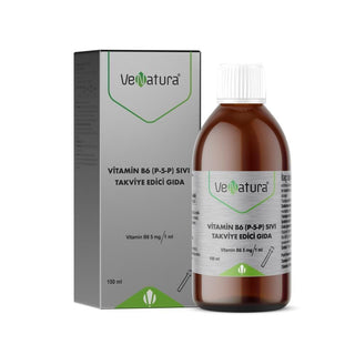 VeNatura Vitamin B6 (P-5-P) Liquid Dietary Supplement - 5mg per ml, Raspberry Flavor, 150ml (5.07 fl oz) VeNatura Vitamin B6 Liquid Supplement - 5mg/ml, Raspberry Flavor Vitamin B6 supplement, Liquid dietary supplement, P-5-P Vitamin B6, Raspberry flavored supplement, VeNatura Vitamin B6, dietary supplement, Vitamin B6 deficiency, health and wellness, nutritional supplement, liquid vitamin, raspberry flavor, children's health, adult health, easy dosage, precise dosage