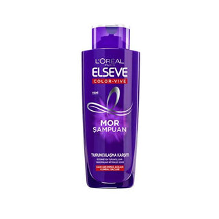 Elseve Turunculaşma Karşıtı Mor Şampuan 200ml - Saç Rengi Koruyucu, UV Filtreli Elseve Mor Şampuan - Turuncu Tonları Nötralize Edici Turunculaşma Karşıtı Şampuan, Mor Şampuan, Saç Rengi Koruyucu Şampuan, UV Filtreli Şampuan, Renk Koruyucu Saç Şampuanı, Hair Color Correction, Purple Shampoo, Color-Treated Hair Care, Brassy Tone Correction, Hair Color Maintenance, Salon Quality at Home, Elseve Hair Care
