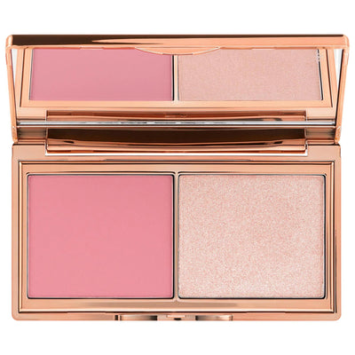 Hollywood Mini Blush & Glow Palette: Fair/Medium - Achieve a Radiant Hollywood Glow with this Portable Blush & Highlight