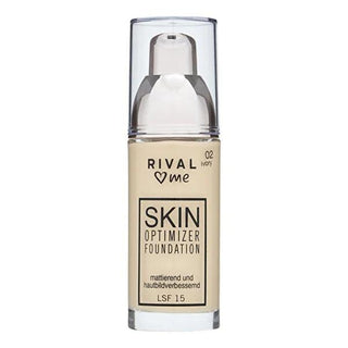 Rival Loves Me Skin Optimizer No:02 Ivory - Anti-Aging Skincare with UV Protection, Dermatologically Tested, 30 ml Rival Loves Me Skin Optimizer - Anti-Aging UV Protection Skin Optimizer, UV protection, Anti-aging skincare, Dermatologically tested products, Skincare for all skin types, Rival Loves Me, Fondöten Skin Optimizer No:02 Ivory, skincare, cosmetics, beauty products, anti-aging, UV damage prevention, sensitive skin friendly, 30 ml, 1.01 fl oz
