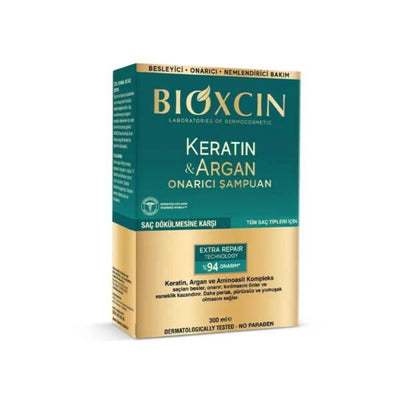 Bioxcin Keratin & Argan Oil Shampoo: Repair, Nourish & Strengthen Hair, Prevent Hair Loss - Daily Use For All Hair Types